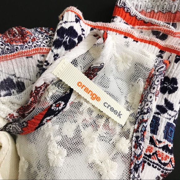 Orange Creek Print Tie Back Tank - Picture 5 of 6